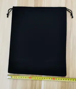 En-gros 20buc/lot Mare de Dimensiuni Mari 25x30cm Cordon de Catifea Neagră Pungi Pentru Tablet PC Nunta de Crăciun de Ambalare Pungi de Cadouri