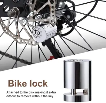 Din Oțel Inoxidabil Sistem De Blocare Biciclete, Duritate Mare Mini Anti-Furt Bicicleta Disc De Frână De Blocare De Siguranță Rezistent La Apa Ciclism Disc De Securitate Lacăt