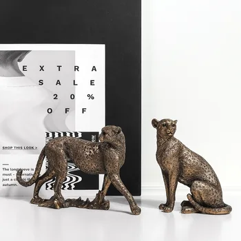 Rășină De Leopard, Panteră Statuie Figurina Animal Leopard, Jaguar Sculptura Living Office Home Decor Accesorii