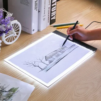 Digital Tableta Grafica A4 CONDUS Artist Subțire de Artă Stencil Desen Bord, Caseta de Lumina Electronice Contur Scris Pad 3 Modul de Reglaj