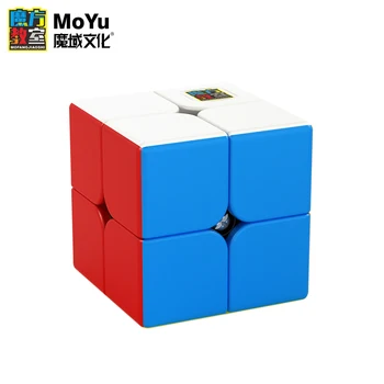 MoYu Mofangjiaoshi MeiLong 2x2x2 Cub Magic Stickerless Profesionale Buzunar Puzzle Viteza meilong Cub de Jucarii Pentru Copii