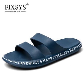 FIXSYS Vara, Moale Papuci Barbati Casual Ușoare Diapozitive Omul e Non-Alunecare Pantofi de Plaja si Baie Interioară Sandale de Mari Dimensiuni 45