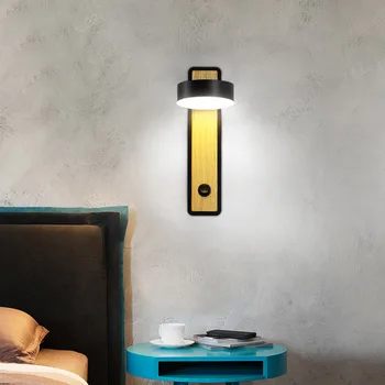 Creative Nordic Perete+Lampi Rotative Dormitor Noptieră Lumina Studiu Tranșee cu Swtich Penteadeira Arandela