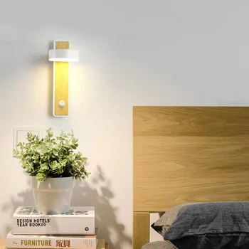 Creative Nordic Perete+Lampi Rotative Dormitor Noptieră Lumina Studiu Tranșee cu Swtich Penteadeira Arandela