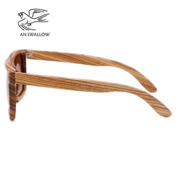 O ÎNGHIȚI lemn Zebra din lemn polarizat ochelari de soare din lemn bărbați retro oculos UV ochelari doamnelor bambus cutie de cadou ochelari