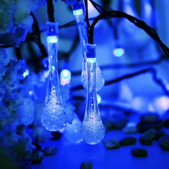 Șir LED Lumina Picătură de Apă 2M 20Balls Crăciun Lumini RGB / Alb / Alb Cald Lumini Solare