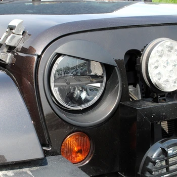 2x Ramele Fața de Lumină a Farurilor Angry Bird Garnitura Capac ABS Pentru Jeep Wrangler 2007-
