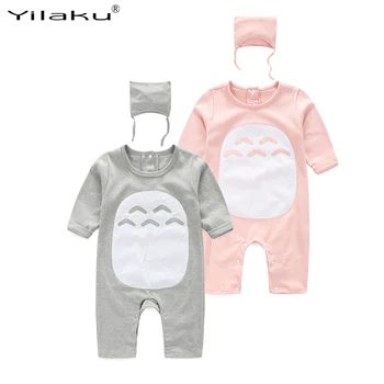 Yilaku Copil Nou-născut Totoro Haine de Bumbac Complet Maneca Salopetă Pentru Copii Fete Băieți Drăguț Salopeta Tinutele Cu Pălărie FF039
