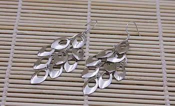 Argint 925 Brand de Moda Exagerat Coada de Păun Ciucure Lung Legăna Cercei Pentru Femei oorbellen S-E169