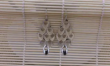 Argint 925 Brand de Moda Exagerat Coada de Păun Ciucure Lung Legăna Cercei Pentru Femei oorbellen S-E169