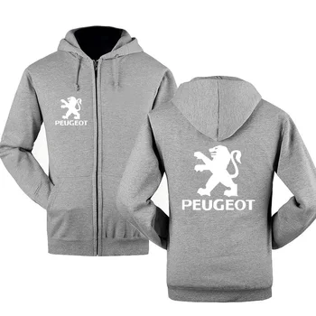 Bărbați Sacou Auto Peugeot Logo-Ul Imprimat Tricoul Primavara Toamna Lână De Bumbac Cu Fermoar, Hanorace HipHop Harajuku Moda De Îmbrăcăminte De Sex Masculin
