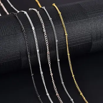 10M Culoare Argintie Link-ul de Lant Cercei Colier Bratara Lanț de Șarpe cu Salt Inel Incuietoare Homar pentru Bijuterii DIY Face Constatări