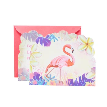 Noi Flamingo Petrecere Tematica Carte de Invitație, Felicitare de Ziua de naștere a Copiilor Livrările de Produse din Hârtie Ziua de nastere Felicitare