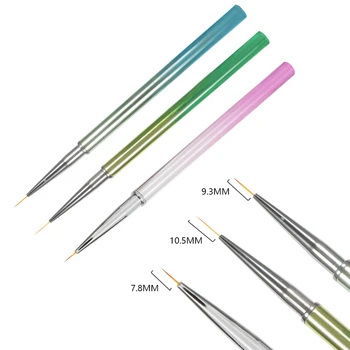 TP 3Pcs/Set UV Gel de Desen, Pictura Unghii Perie de Linie Acrilic Unghii Stilou franceză Unghii Culori Amestecate Tărtăcuță se Ocupe de Unghii DIY Instrumente