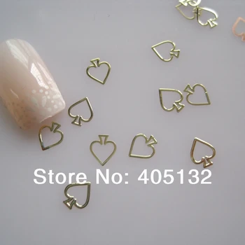 Aprox. 1000pcs/sac de Aur de Metal Spade Design Non-adeziv Metal Felii de Decorare Arta de Unghii MS-264-2