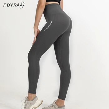 F. DYRAA Burtica Control Yoga Pantaloni Femei fără Sudură Jambiere Sală de Fitness, Colanti Push-Up Sport Jambiere Talie Mare Antrenament de Sport