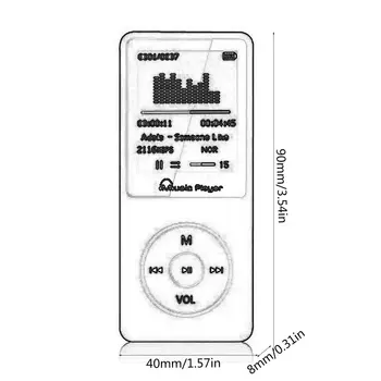 Capacitate de Memorie de mare MP3 Player, Suport de 64GB Muzică Media Player Portable Recorder de Voce de Radio FM Player Picătură de Transport maritim