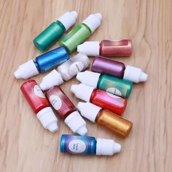 24 Culori Perlate Rășină Pigment Kit Lichid Pearl-luciu de Rășină Pigment Colorant Colorant Rășină Bijuterii Instrumente Kit
