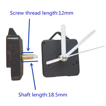 50 de pc-uri de Înaltă calitate Cuarț Ceas de Perete Mecanism de deplasare Reparație DIY Parte 18.5 mm Ax Mâinile Lungi, cu cârlig