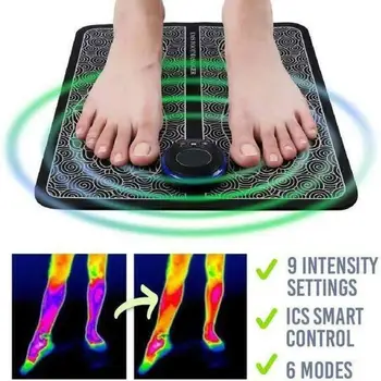 Electric Ems Picior Masaj Pad Picioare Stimulator Muscular Piciorul Saltea De Masaj Pentru A Îmbunătăți Circulația Sângelui Calma Durerea Durerea De Îngrijire A Sănătății