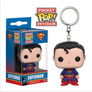 POP DC Super-Erou Superman, Clark Kent Vinil Figurine Jucarie pentru Copii Breloc Cu Cutie de vânzare cu Amănuntul