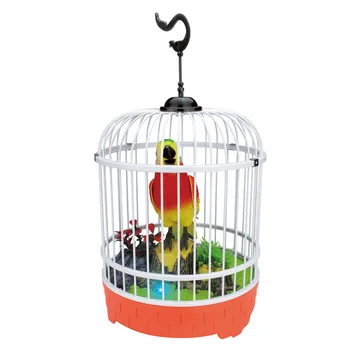 Produse de calitate Păsări Frumoase Inducție Electrică de Jucărie Control Vocal Pasăre jucării pentru copii Papagal Cușcă de Animale pasăre Copii Cadou de Ziua de nastere