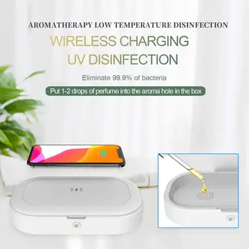 FOVigour Telefon Inteligent Uv gel Dezinfectant 10W Încărcător Wireless Uv Telefon Mobil Sterilizator pentru Telefonul Mobil Android iOS
