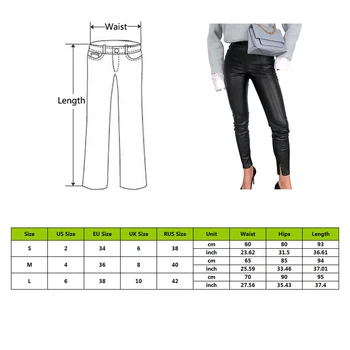 În Stoc Moda din Piele PU Pantaloni Femei Casual Zip Up Creion Pantaloni Sexy Toamna Iarna Femei de Înaltă Talie Pantaloni Design