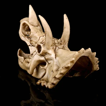 Craniu De Dinozaur De Rășină Sculptura Model Schelet Triceratops Statuie Domiciliu Bar De Predare Animal Meserii Art Decor Copii Cadou