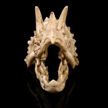 Craniu De Dinozaur De Rășină Sculptura Model Schelet Triceratops Statuie Domiciliu Bar De Predare Animal Meserii Art Decor Copii Cadou