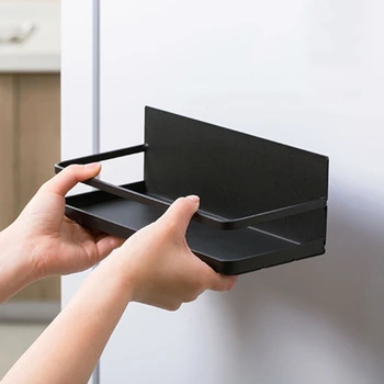Magnet de frigider Raft de Depozitare Suport Durabil Bucătărie Grele Punch-gratuit Magnetic Raft Cuier