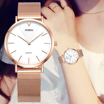 ROSDN reale doamnelor ceas de sex feminin viziona versiunea coreeană de simplu de moda cuarț ceas rezistent la apa