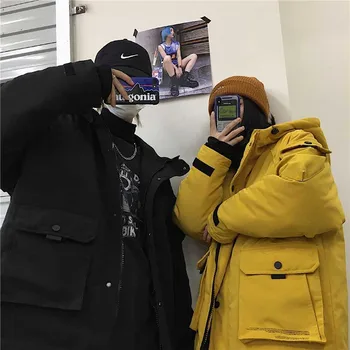 NiceMix Streetwear Geaca de Iarna femei 2020 Mens Buzunare Bubble Coat Hip Hop Hanorac cu Gluga Jachete Haine de Designer de Îmbrăcăminte de Iarnă