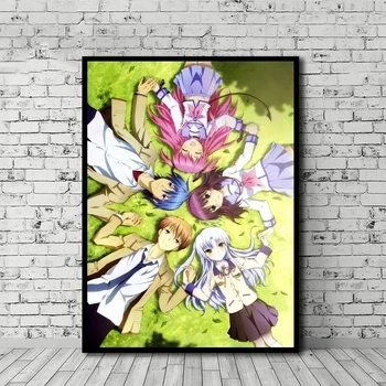 Arta de perete HD Printuri Acasă Angel Beats Anime Mulțime de Drăguț Fată Decor Poze Poster Canvas Tablouri Pentru Camera de zi Nici un Cadru opera de Arta