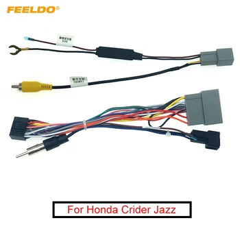 FEELDO Masina 16pin Audio Cablajul Pentru Honda Crider Jazz Aftermarket Stereo de Instalare de Sârmă Putere Adaptor