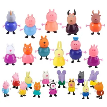 Peppa Pig Serie De Jucării Slide Parc De Distracții De Familie Educație Completă Roluri Papusa Figurina Model Pelucia Copii Cadouri