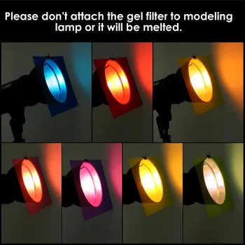 Neewer 14 Piese Flash Lighting Gel Kit Filtru cu 7 Culori Diferite 11x8.6 cm Culoare Transparent Corecție Iluminare Film