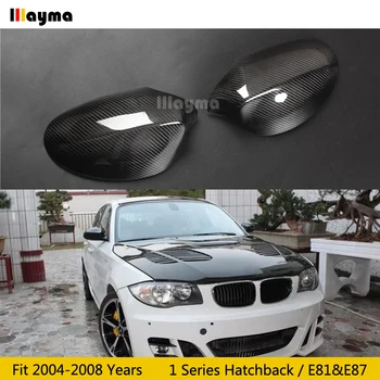 Fibra de Carbon acoperire Oglinda Pentru BMW Seria 1 Hatchback 116i 120i 130i 135i 2004-2008 an E81 E87 Masina oglinda din spate capacul stick-pe