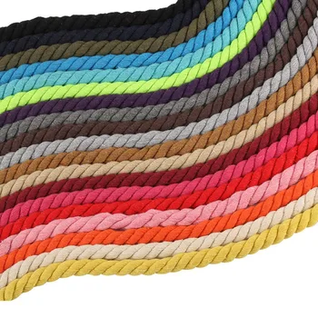 10 Metri Colorate, Sfoara de Bumbac 8MM turul Trei Răsucite Cablu Gros Pentru Decoratiuni Handmade, de Artizanat DIY Sac de Curea