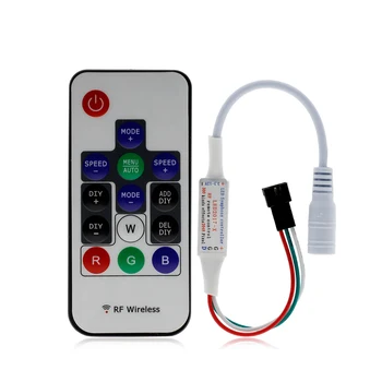 Mini Vis-Controler de Culoare 14-Cheie / 17Key / 21Key RF Control de la Distanță DC5V-24V Pentru WS2811 WS2812 WS2812B LED Pixel Benzi