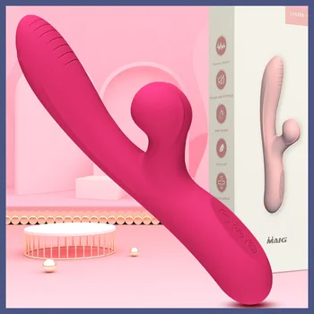 USB Penis Vibrator Bagheta Încălzită de Silicon Vibrator G-Spot Masturbator Vibratoare Ou pentru Adulti Jucarii Sexuale Pentru Femei Succionador Clitoris