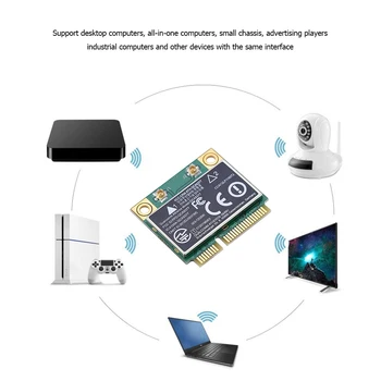 Wireless WiFi Card PCIe Bluetooth 4.2 Adaptor Desktop Dual Band Wireless Adaptor wireless Mini PCI-e de 2.4 GHz și 5GHz