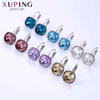 Xuping Bijuterii Elegante, Elegante, Stralucitoare Cristale de Hoop Cercei pentru Femei Cadouri Deosebite 95088