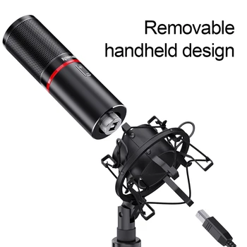 Redragon GM300 Blazarului Metal USB Condensator Microfon de Înregistrare Trepied Pentru Calculator Cardioid Studio de Înregistrare de Voce, Voice Over