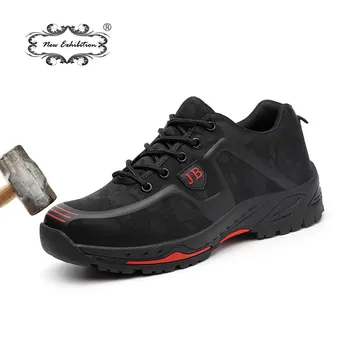 Noua expoziție de moda de siguranță pantofi Barbati Outdoor Steel Toe Capac anti-puncție Cizme Ușoare și respirabil casual pantofi de lucru