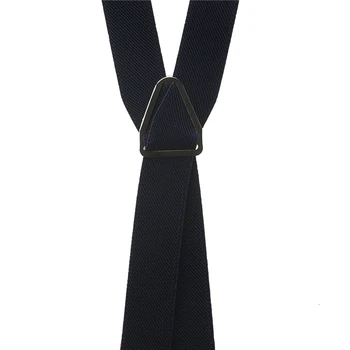 Solid de Culoare Unisex pentru Adulti Bretele Barbati 2,5 cm Lățime Elastic Reglabil 4 Clipuri X Spate Femei Pantaloni Bretele