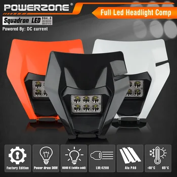 PowerZone Motocicleta Faruri LED Faruri Lumina Cap Supermoto Carenaj Pentru KTM EXC SXF MX Dirt Bike Enduro Faruri LED