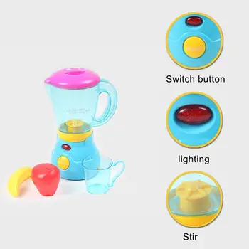 Simulare Aparate de Bucatarie, Blender, Prăjitor de pâine, Mixer cu LED Pretinde Joc Bucătărie de Jucărie Set de Joaca pentru Copii Casa cadou pentru Toddle