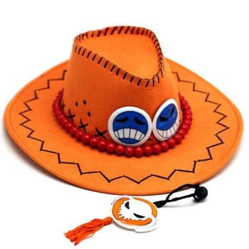 Clasic de Înaltă calitate-O singură Bucată Portgas D. Ace Cosplay Pălărie de Cowboy Capace de Pirați Capace Oasele Craniului Jucării Cosplay Accesorii