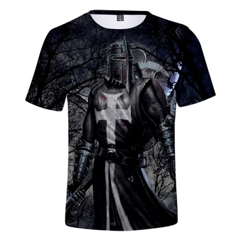 2020 T-shirt de sex Masculin cavalerii templieri 3D imprimate O-neck T-shirt pentru bărbați moda Harajuku scurte T-shirt cavalerii templieri O-gât topuri